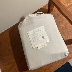 New Coyuchi Organic CAL King Cotton White Fitted Sheet